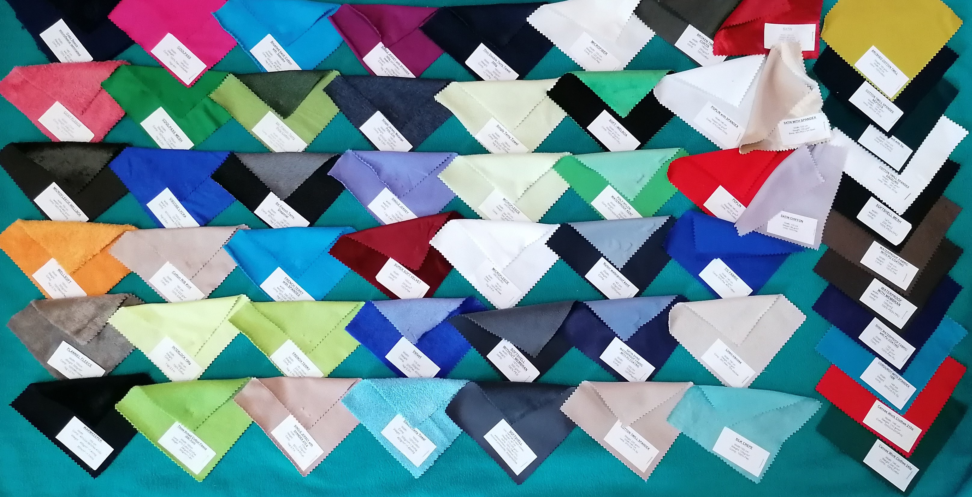 Audumu paraudziņi, iegādāti no www.cameleontextil.com.